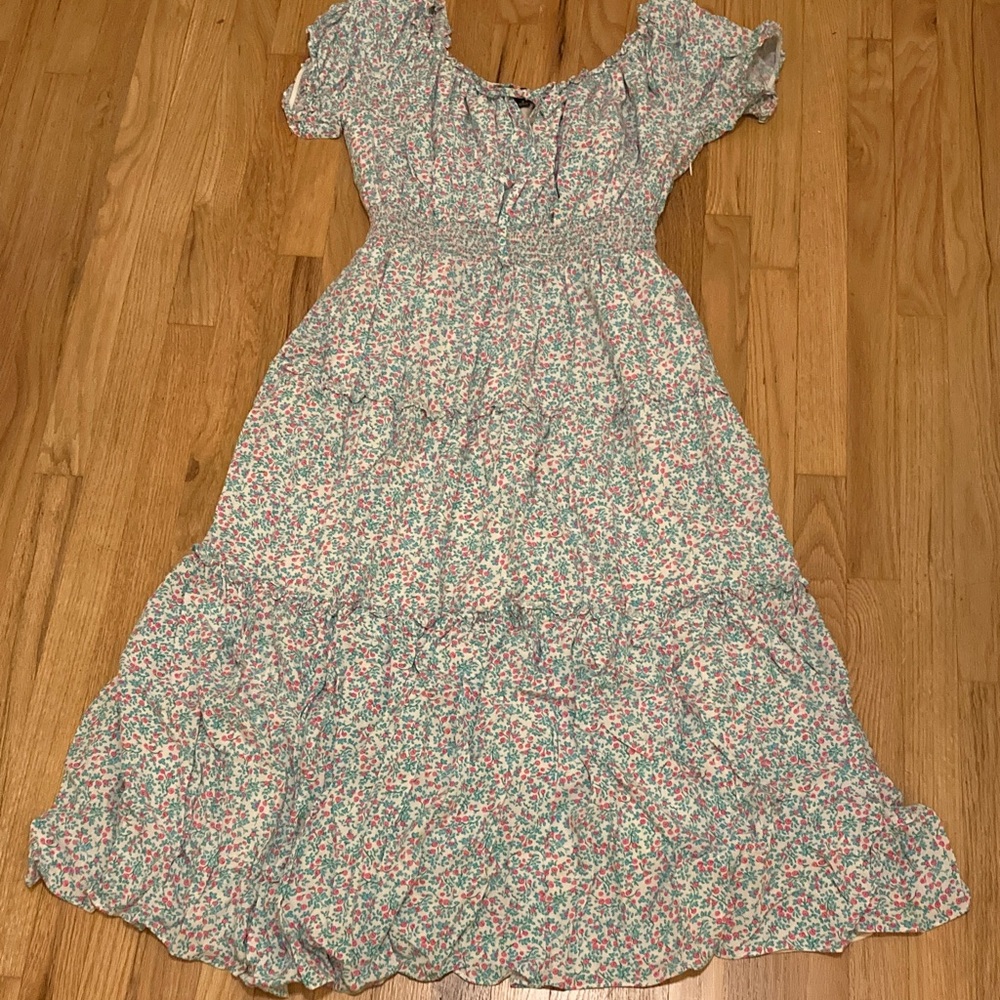 J. Crew Pastel Floral Maxi Dress